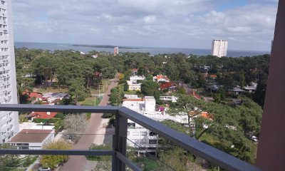 Avda Roosevelt, vista al mar y terraza con parrillero