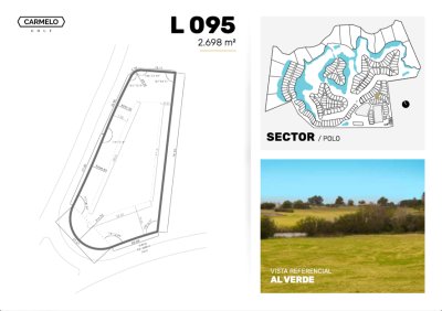 Lote en venta en Carmelo Golf