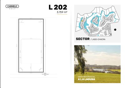 Lote en venta en Carmelo Golf