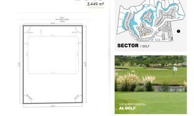 Lote en venta e Carmelo Golf