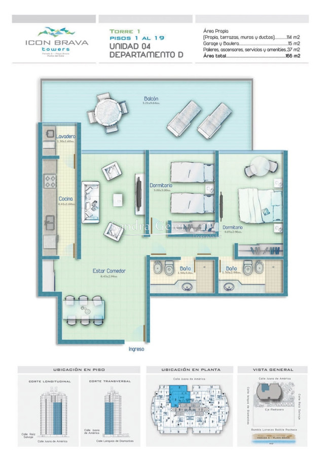 Apartamento ID.2356 - Apartamento piso 7 en playa brava parada 6 