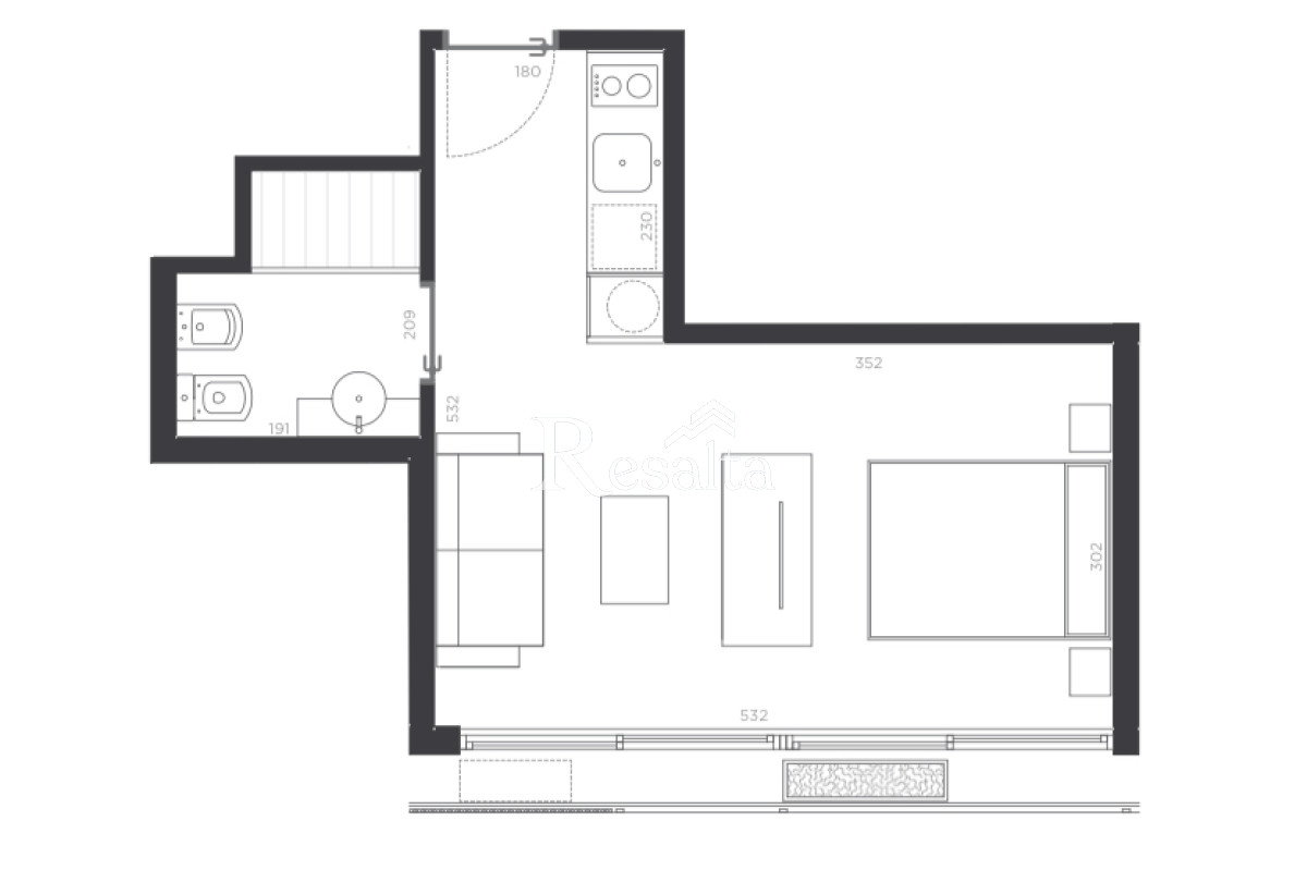 Apartamento ID.119/VENTA-MONOAMBIENTE-PUNTA-CARRETAS-GOLF - VENTA MONOAMBIENTE PUNTA CARRETAS GOLF