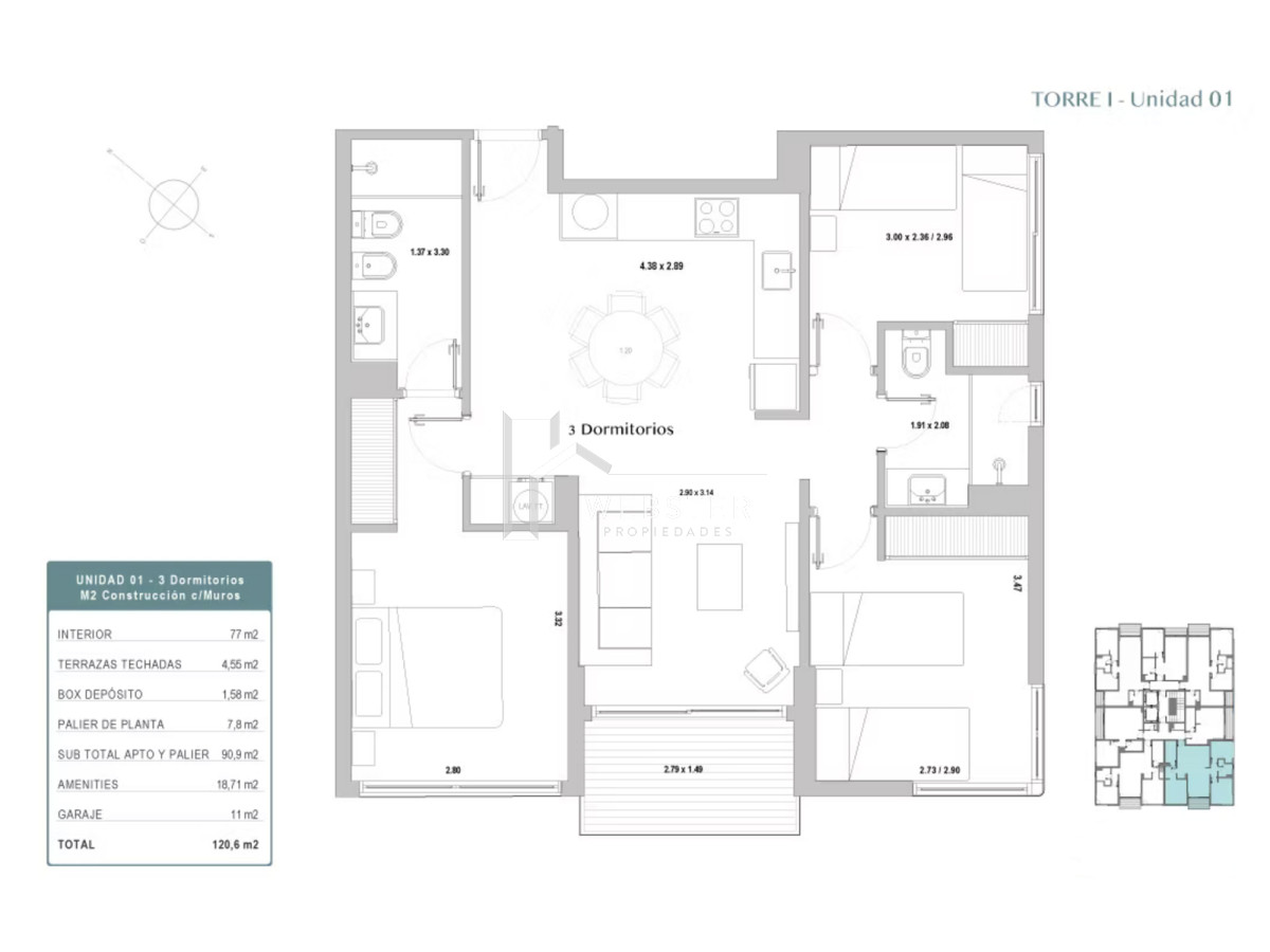 Apartamento ID.2256 - Venta Apartamento en Punta del Este Sea Garden Zona Roosevelt