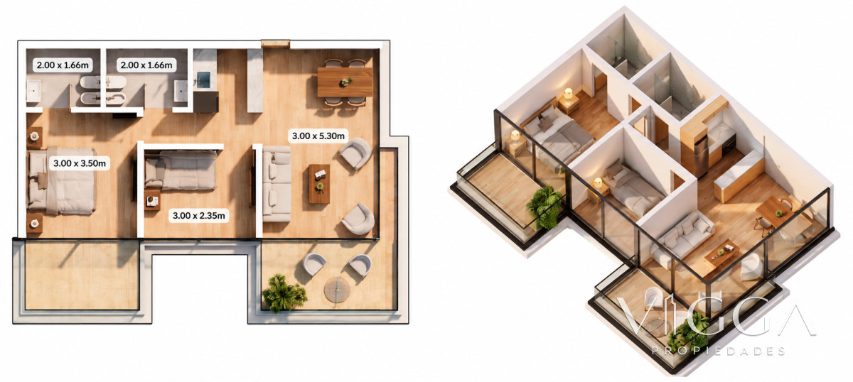 Apartamento ID.359 - Venta apartamento dos dormitorios Punta del Este