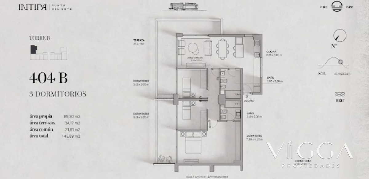 Apartamento ID.78 - Apartamento en venta tres dormitorios Punta del Este