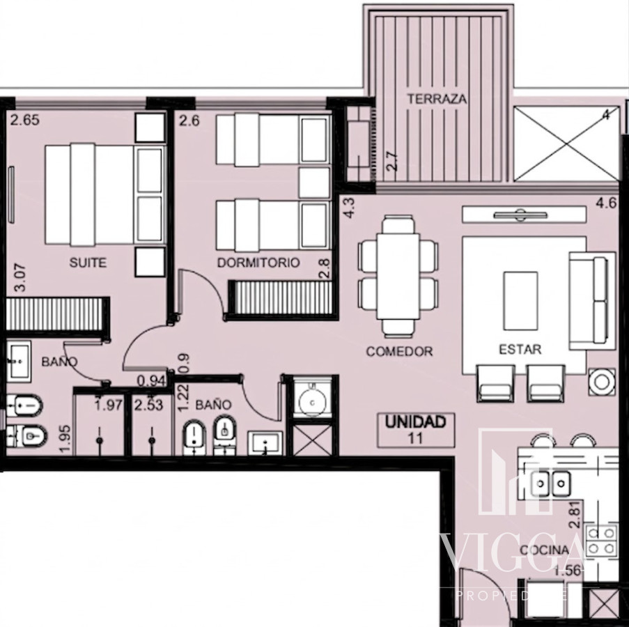 Apartamento ID.191 - Apartamento en venta dos dormitorios Punta del Este
