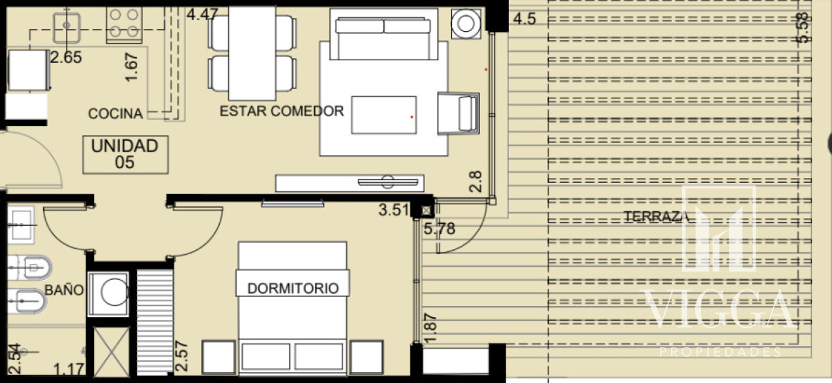 Apartamento ID.166 - Apartamento en venta 1 dormitorios Punta del Este