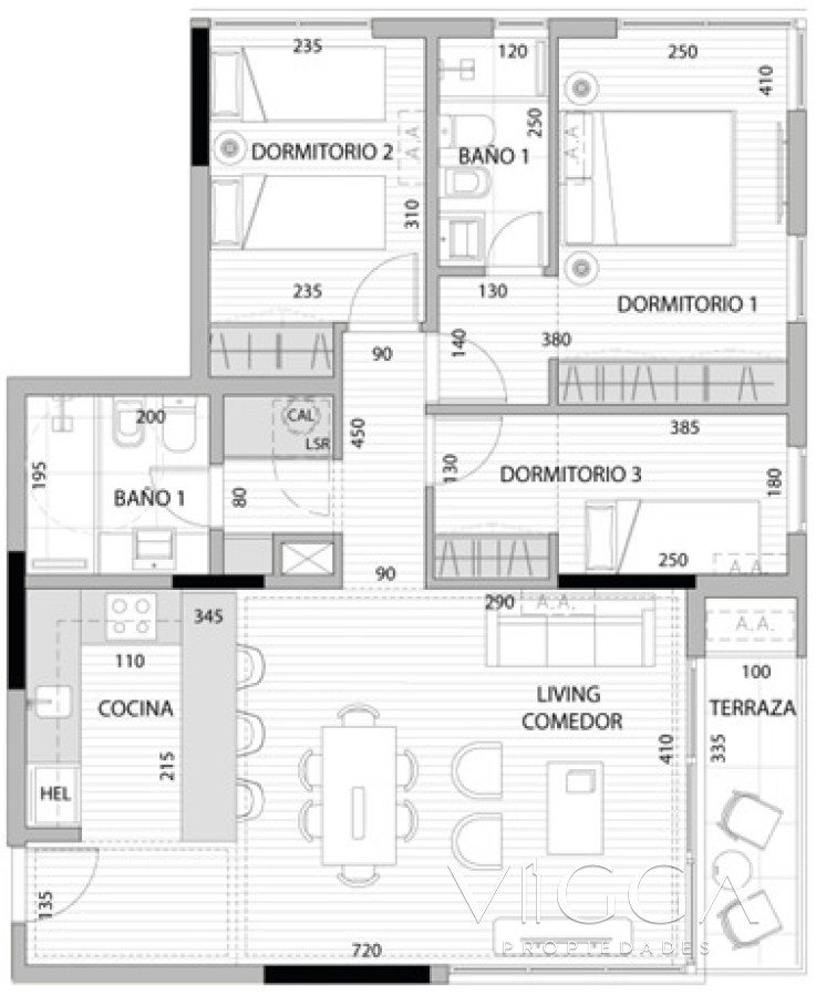 Apartamento ID.229/ - Apartamento en venta tres dormitorios Roosevelt