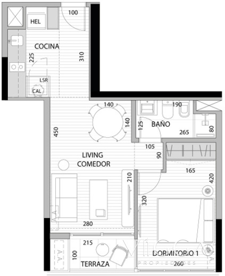 Apartamento ID.249/ - Apartamento en venta 1 dormitorios Roosevelt