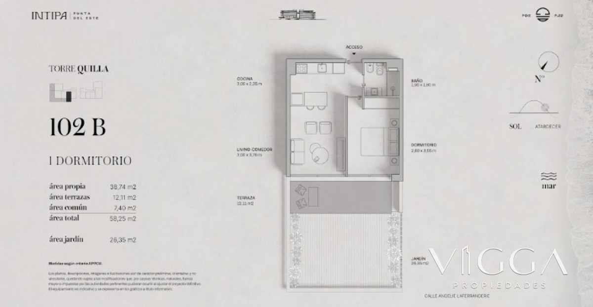 Apartamento ID.75 - Apartamento Alquiler Temporal 1 dormitorio Playa Mansa