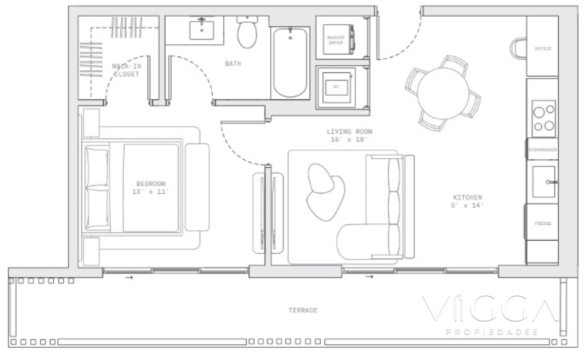 Apartamento ID.398/ - Venta apartamento 1 dormitorio Miami 