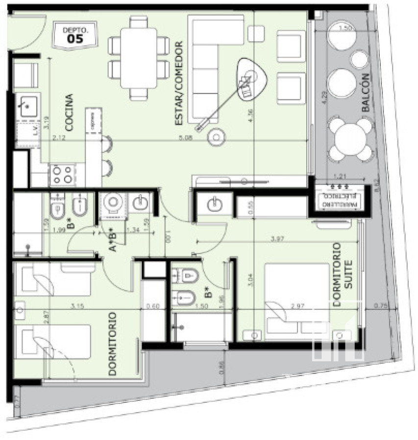 Apartamento ID.195 - Apartamento en venta dos dormitorios Punta del Este