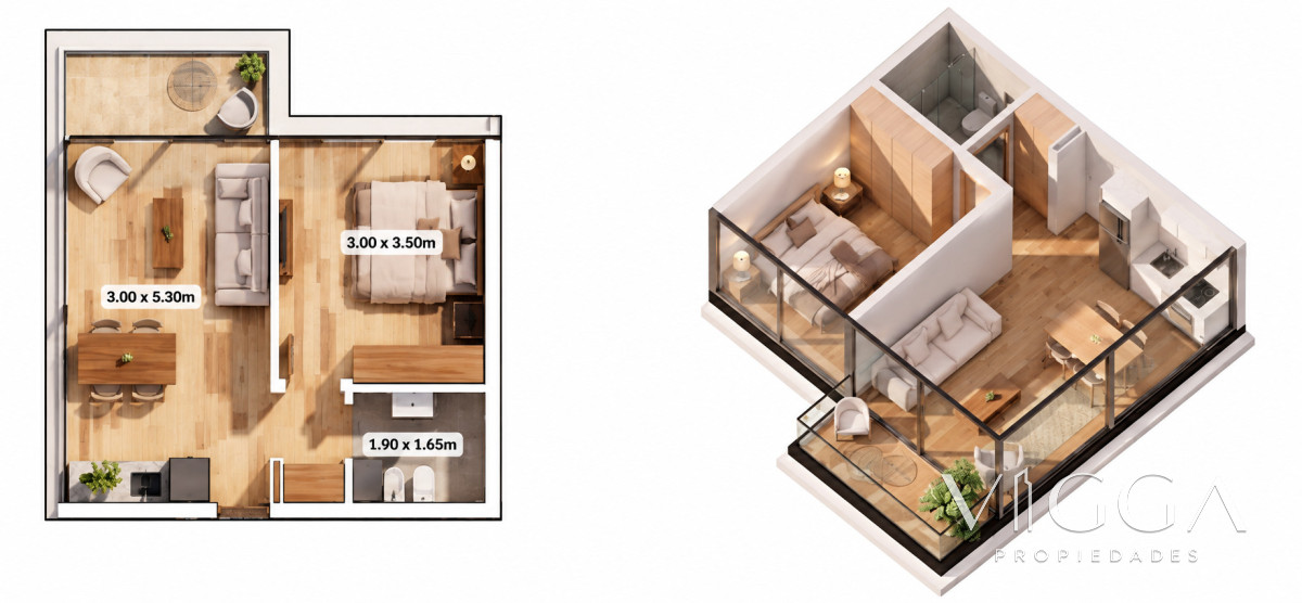 Apartamento ID.357 - Venta apartamento 1 dormitorio Punta del Este