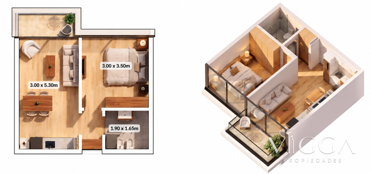 Apartamento ID.374 - Apartamento en venta 1 dormitorios Punta del Este
