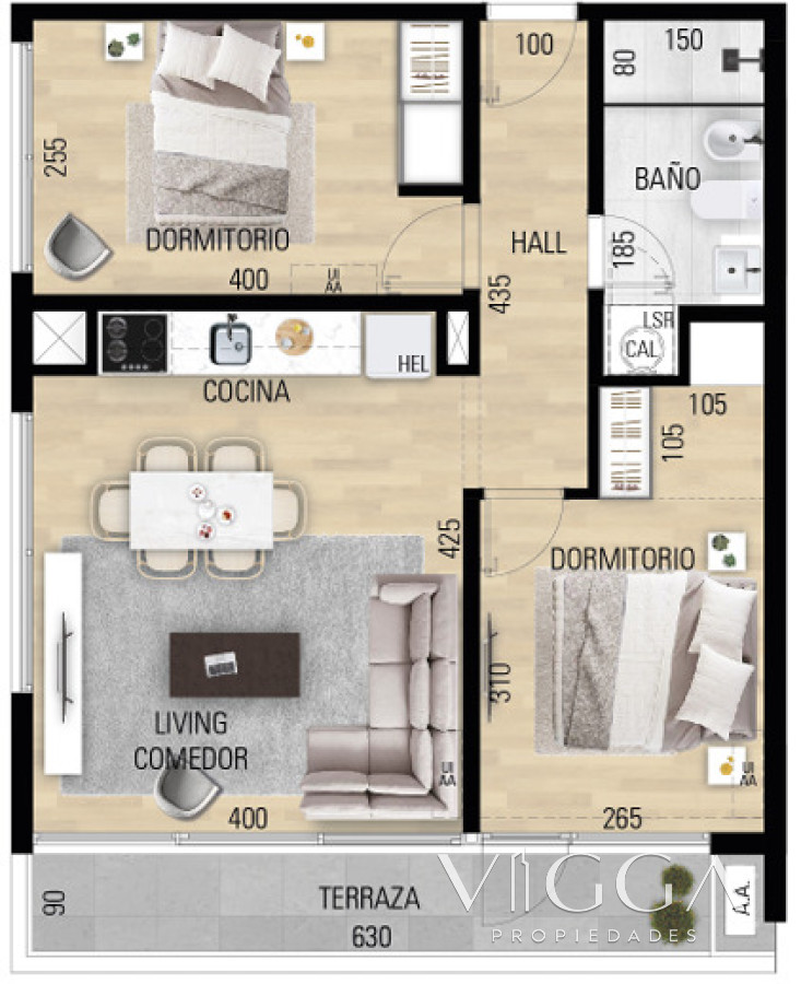Apartamento ID.105 - Apartamento en venta dos dormitorios La Loma