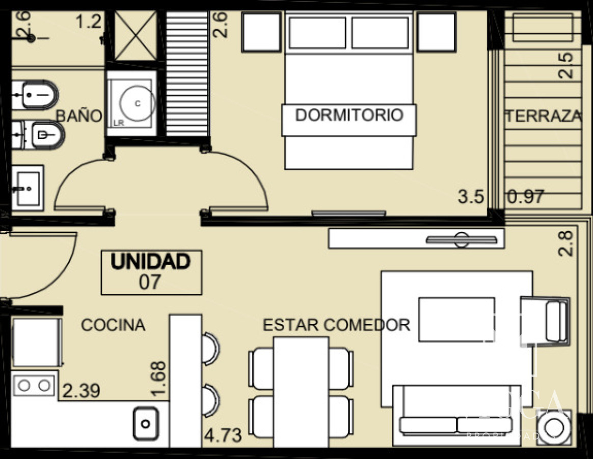Apartamento ID.187 - Apartamento en venta 1 dormitorios Punta del Este