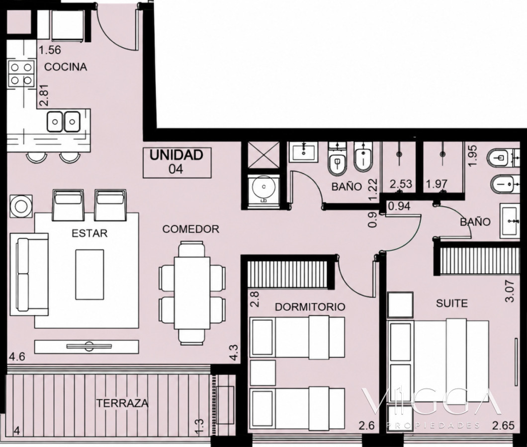 Apartamento ID.184 - Apartamento en venta dos dormitorios Punta del Este
