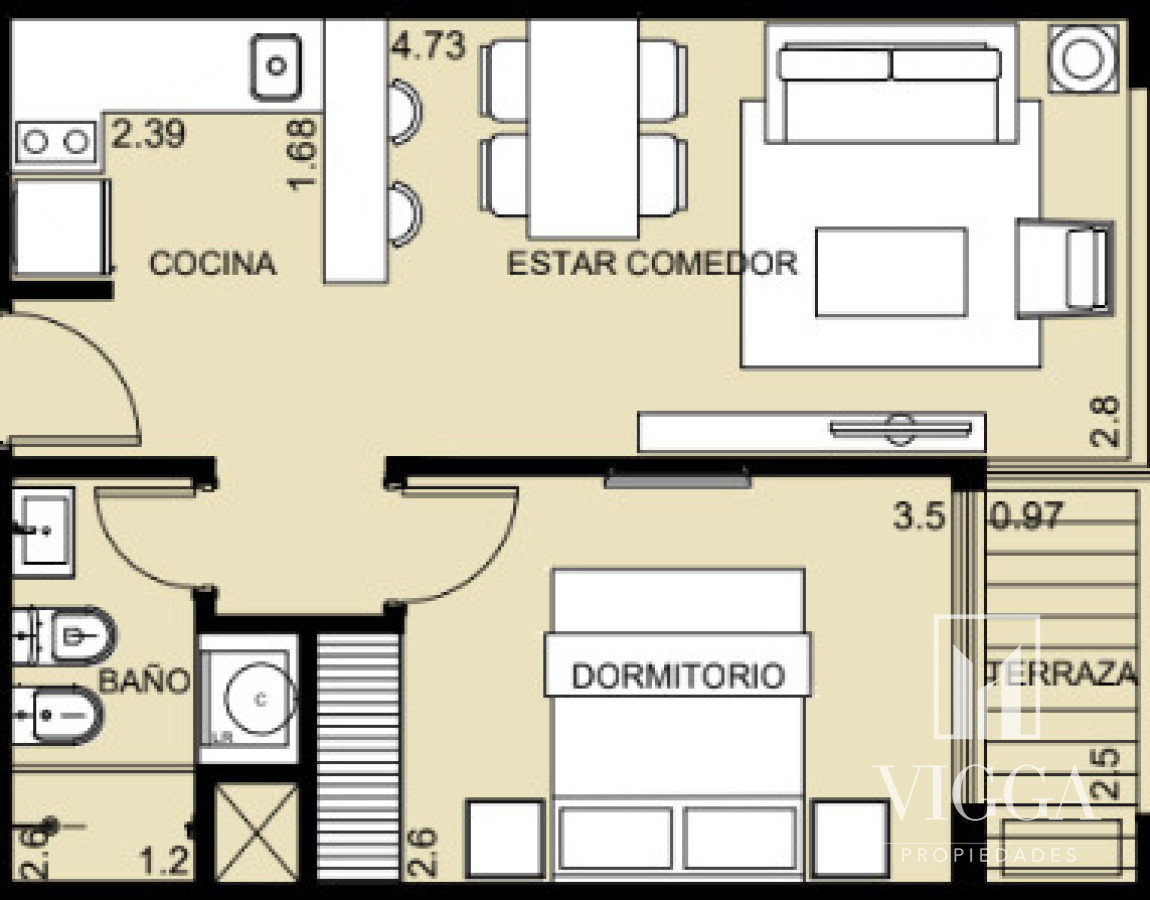 Apartamento ID.172 - Apartamento en venta 1 dormitorios Punta del Este