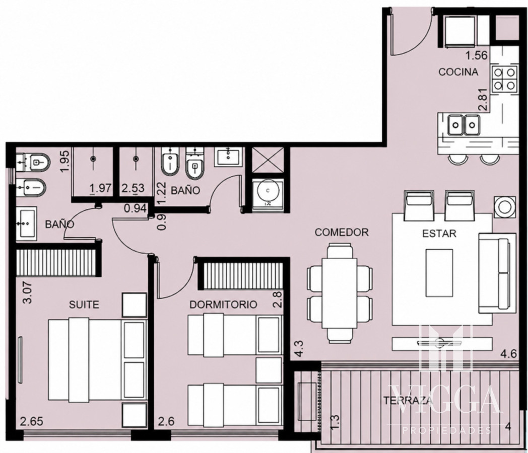 Apartamento ID.158/ - Apartamento en venta dos dormitorios Eve Tower