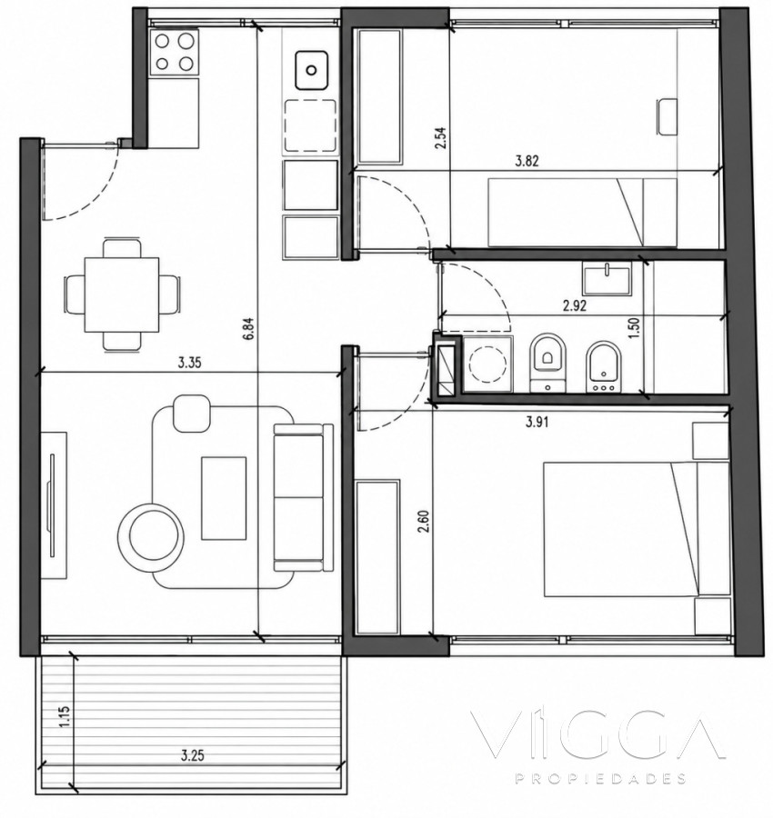 Apartamento ID.277 - Venta apartamento dos dormitorios La Blanqueada 