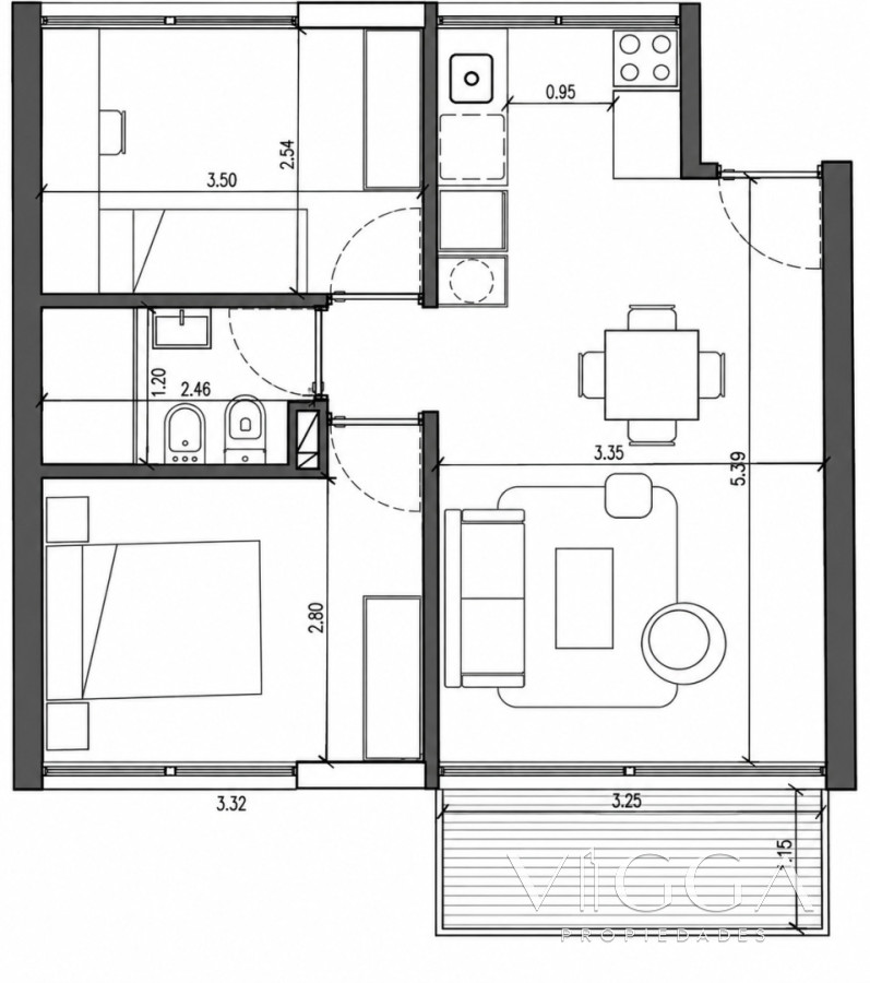 Apartamento ID.275 - Venta apartamento dos dormitorios La Blanqueada 
