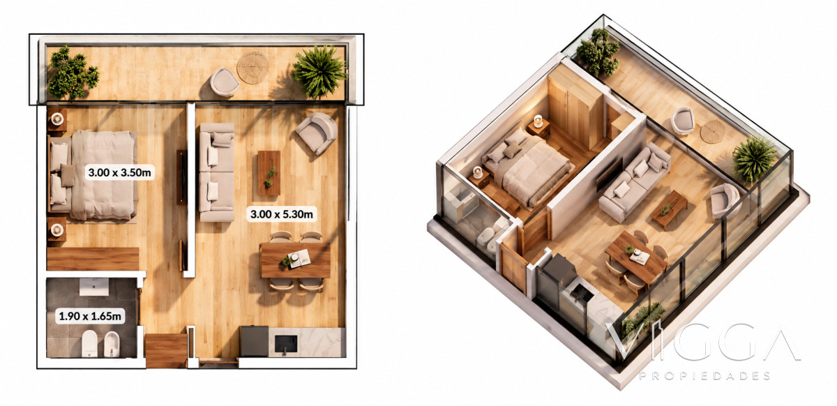 Apartamento ID.355 - Venta apartamento 1 dormitorio Punta del Este