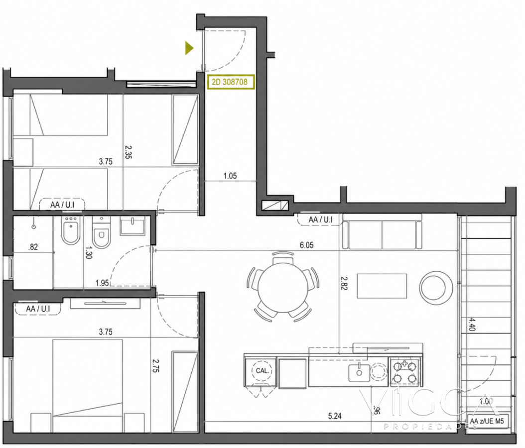 Apartamento ID.268 - Venta apartamento dos dormitorios La Aguada
