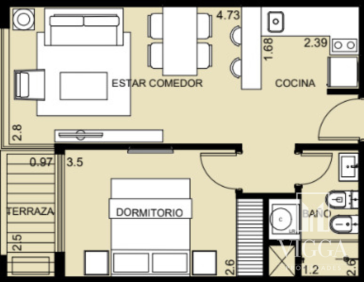 Apartamento ID.181 - Apartamento en venta 1 dormitorios Punta del Este