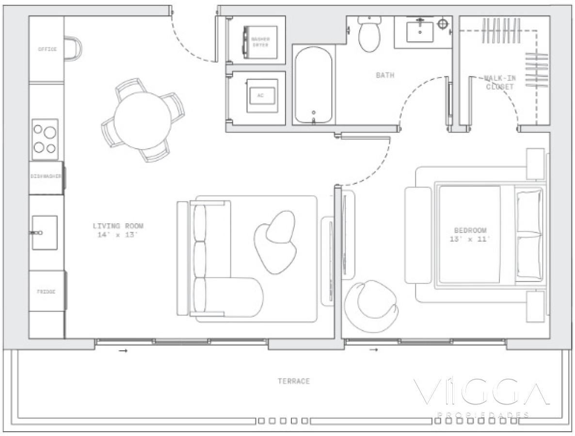 Apartamento ID.400 - Venta apartamento 1 dormitorio Miami