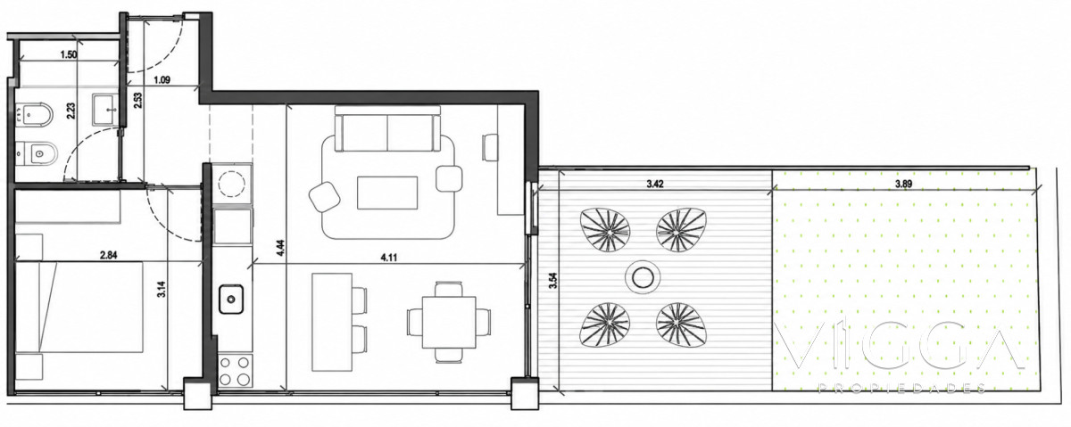 Apartamento ID.279 - Venta apartamento 1 dormitorio La Blanqueada 