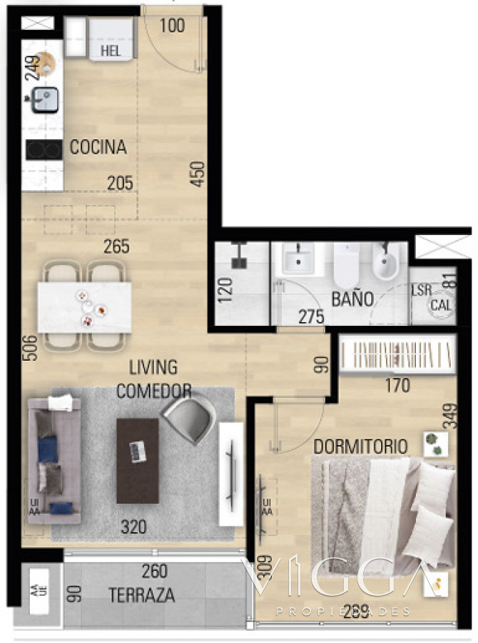 Apartamento ID.108 - Apartamento en venta 1 dormitorios La Loma