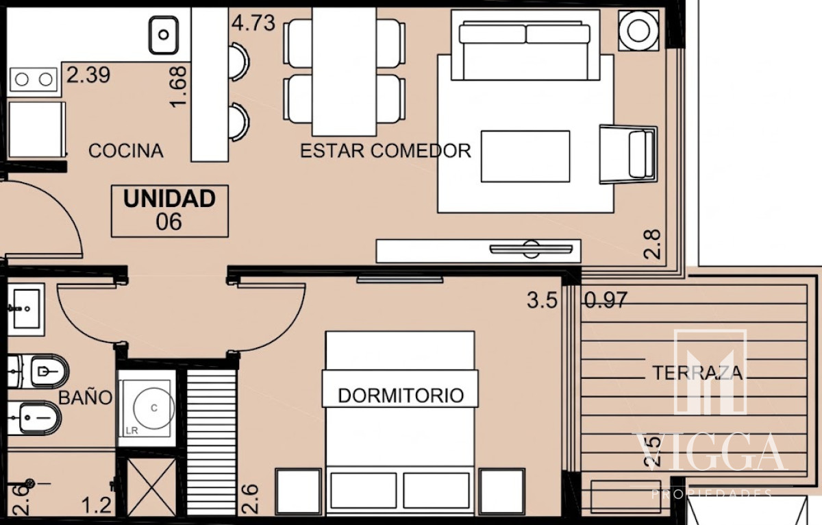 Apartamento ID.186 - Apartamento en venta 1 dormitorios Punta del Este