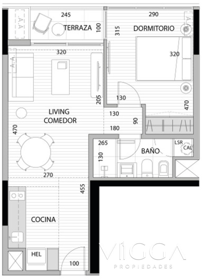 Apartamento ID.253/ - Apartamento en venta 1 dormitorios Roosevelt