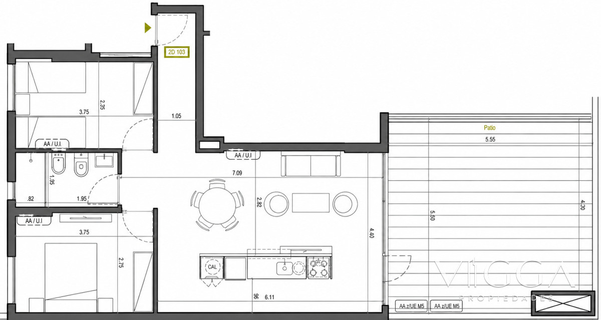 Apartamento ID.271 - Venta apartamento dos dormitorios La Aguada