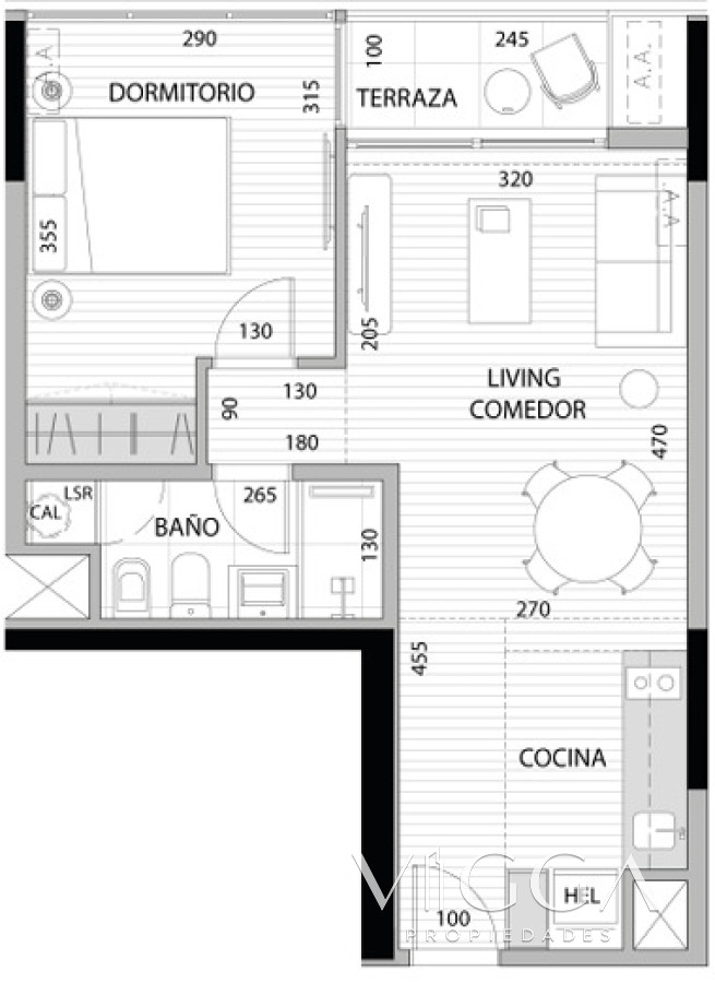 Apartamento ID.254/ - Apartamento en venta 1 dormitorios Roosevelt