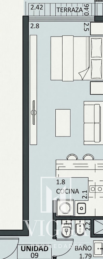 Apartamento ID.190 - Monoambiente en Venta en Punta del Este