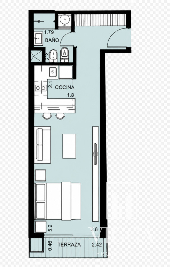 Apartamento ID.170 - Monoambiente en Venta en Punta del Este