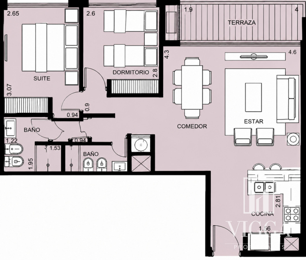 Apartamento ID.178 - Apartamento en venta dos dormitorios Punta del Este