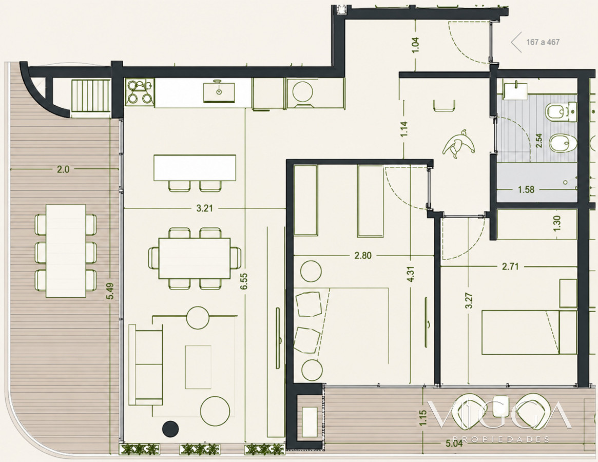 Apartamento ID.266 - Apartamento en venta dos dormitorios Rotunda al Lago