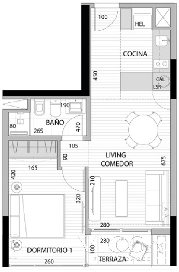 Apartamento ID.251/ - Apartamento en venta 1 dormitorios Roosevelt