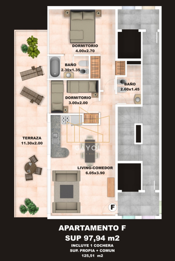 Apartamento ID.1135 - Apartamento en venta de 1 dormitorios, en Punta del Este 