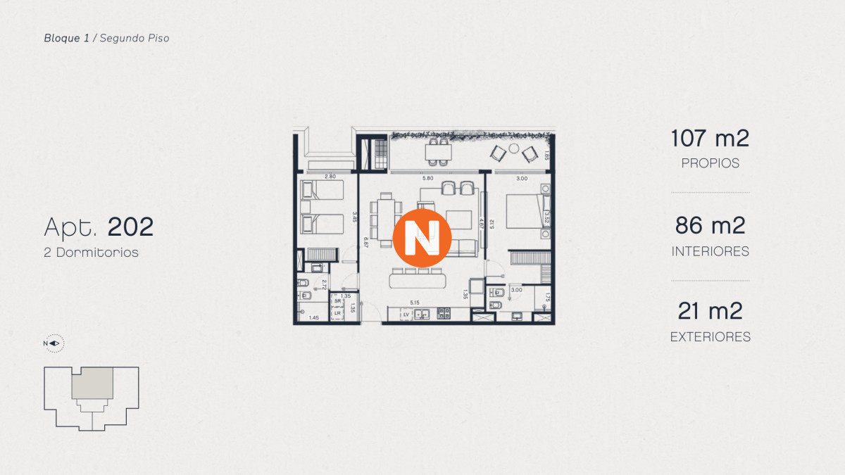 Apartamento en Pozo, 2 dormitorios, Pausa Montoya - NLV224749A