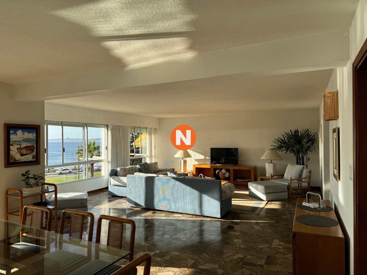Apartamento Ref.203730 - Hermoso apartamento en primera linea al mar, en Venta y Alquiler, Mansa, Punta del Este, 3 Dormitorios.