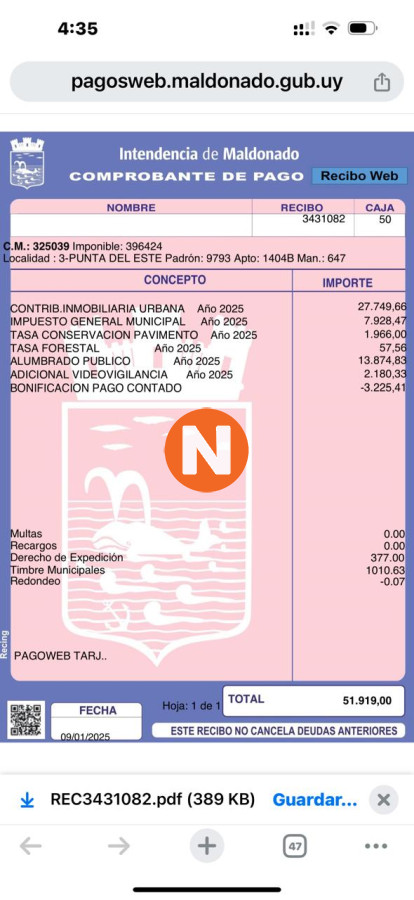 Apartamento Ref.221106 - Apartamento en Punta del Este, Brava