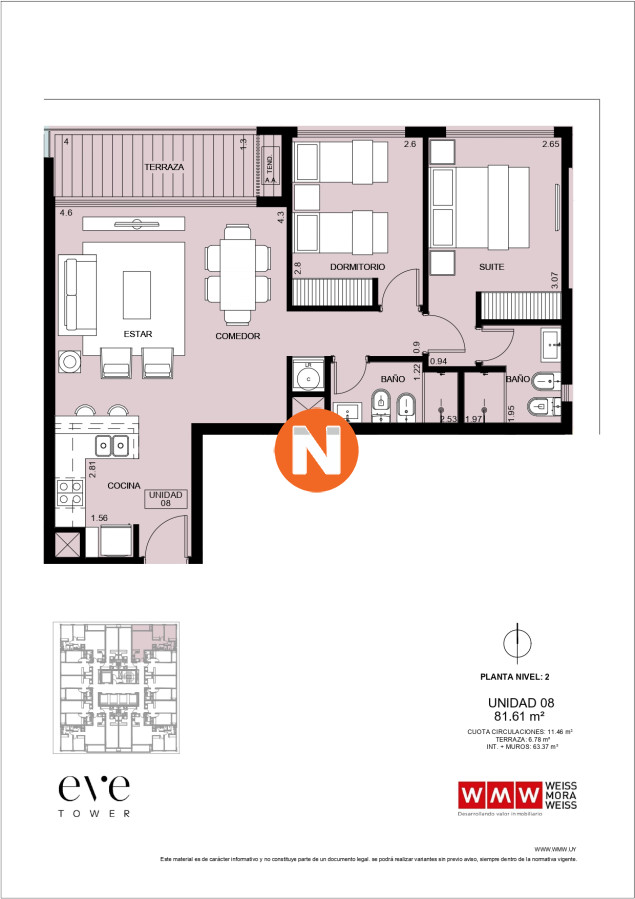 Apartamento Ref.222010 - Apartamentos en Venta Eve Tower Punta del Este