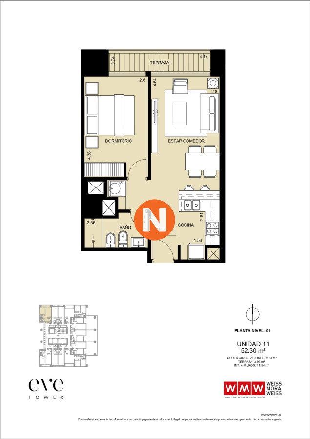 Apartamento Ref.222010 - Apartamentos en Venta Eve Tower Punta del Este