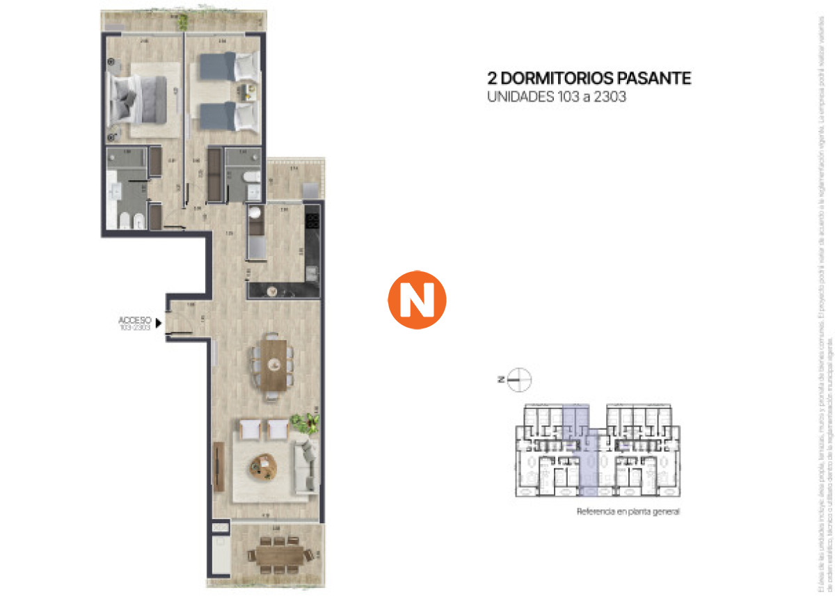 Apartamento Ref.225184 - Apartamento de 3 dormitorios en Península