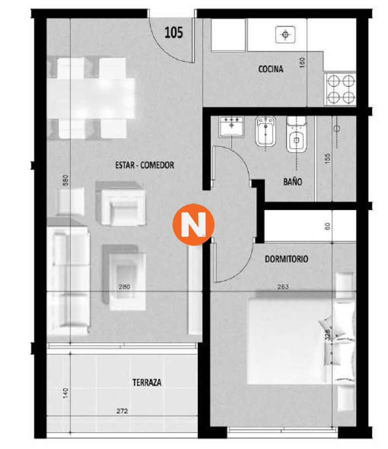 Apartamento Ref.155890 - Apartamento en Venta y Alquiler, Peninsula, Punta del Este, 1 Dormitorios.