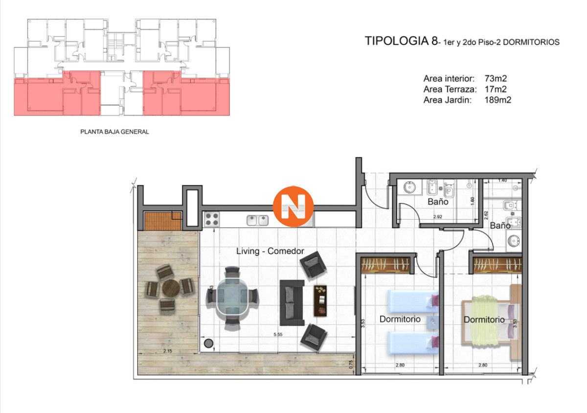 Apartamento Ref.223665 - 21 departamentos en Venta de 1, 2 y 3 dormitorios - Playa Brava