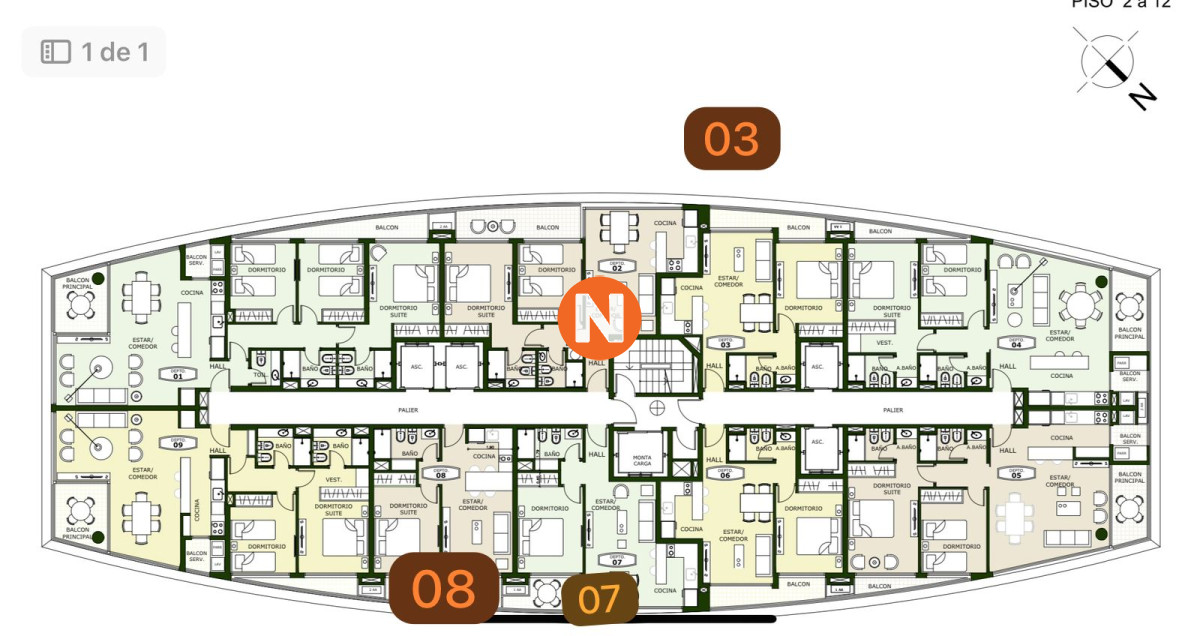 Apartamento Ref.222714 - ESPECTACULAR TORRE CON SRVICIOS